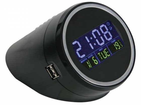 USB 2.0-HUB / 4 POORTEN + DIGITALE KLOK EN TIMER