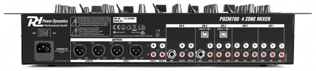 PDZM700 6-KANAALS MIXER USB 4 ZONES