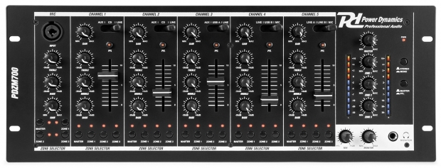 PDZM700 6-KANAALS MIXER USB 4 ZONES