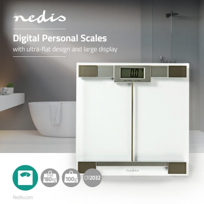 Personenweegschaal | Digitaal | Transparant | Gehard Glas | Maximaal weegvermogen: 180 kg