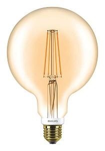 Philips Classic dimbare LED Globe 7.2W 2200K Gold E27 G120 Helder