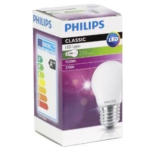 Philips Classic LED-filament 2,2W kogellamp mat E27