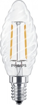 Philips CorePro LED-kaars gedraaid helder 2W E14