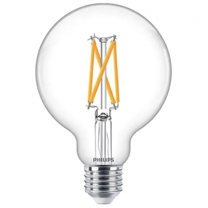 Philips LED Globelamp E27 93mm Filament Helder 5.9W 806lm - 927 Zeer Warm Wit 