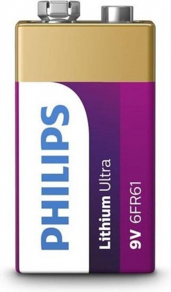 Philips Lithium Batterij 9V | 1-Blister | MN1604 | 6LR61