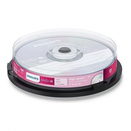 Philips DVD-R 4.7Gb 16Xspeed Spindle 10 Stuks