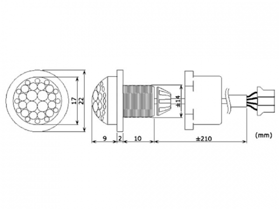 INBOUW 230VAC MINI PIR-BEWEGINGSDETECTOR 