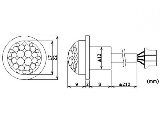 INBOUW 12VDC MINI PIR-BEWEGINGSDETECTOR