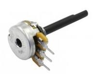 Potmeter met ø4mm as plastic mono-logarithmisch 10K