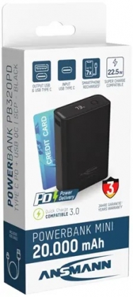 ANSMANN POWERBANK MINI 20.000mAh