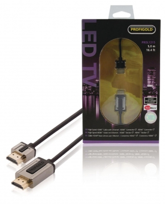 High Speed HDMI kabel met Ethernet HDMI-Connector - HDMI-Connector 5.00 m Zwart