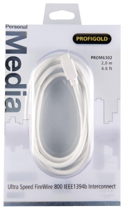 FireWire 800 Kabel FireWire 9-Pins Male - FireWire 9-Pins Male 2.00 m Wit