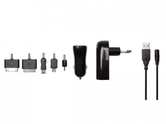 LADER MET USB-AANSLUITING 5V - 2.1A + USB-LADER VOOR DE WAGEN 5V - 2.1A