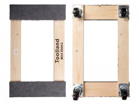 MEUBELROLLER - RECHTHOEKIG - 760 x 460 mm - MAX. LAST 400 kg