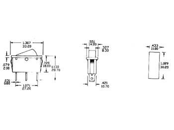 VERMOGEN ROCKERSCHAKELAAR 10A-250V SPDT ON-ON