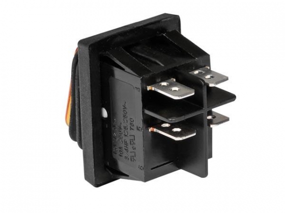VERMOGEN ROCKERSCHAKELAAR ORANJE 2P/ON-OFF 16(8)A-250V 