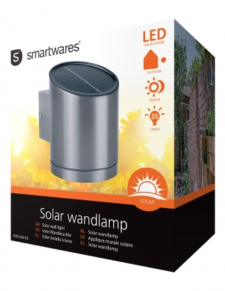 Solar Wandlamp LED Zilver