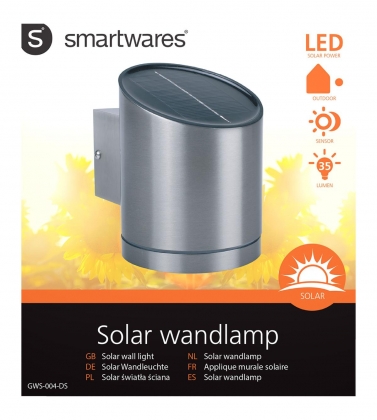 Solar Wandlamp LED Zilver