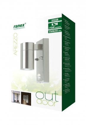 Halogeen WandLamp Buiten 35 W 215 lm Geborsteld Staal