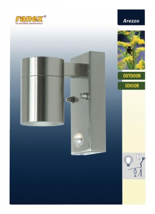 Halogeen WandLamp Buiten 35 W 215 lm Geborsteld Staal