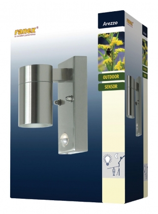 Halogeen WandLamp Buiten 35 W 215 lm Geborsteld Staal