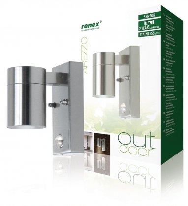 Halogeen WandLamp Buiten 35 W 215 lm Geborsteld Staal