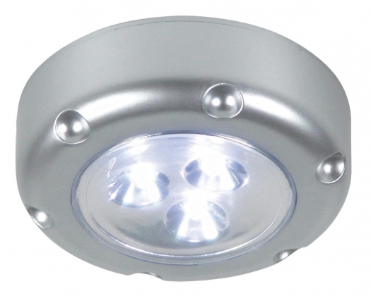 LED Lamp met Druktoets Zilver