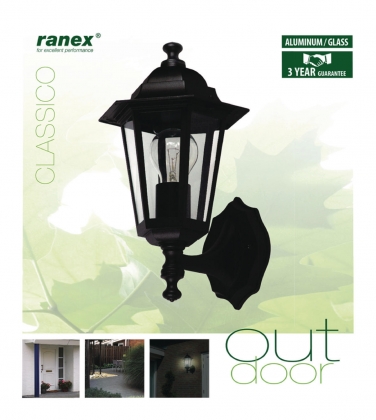 Wandlamp Buiten 60 W Zwart