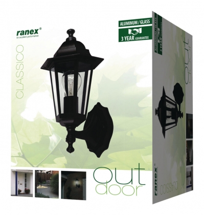 Wandlamp Buiten 60 W Zwart