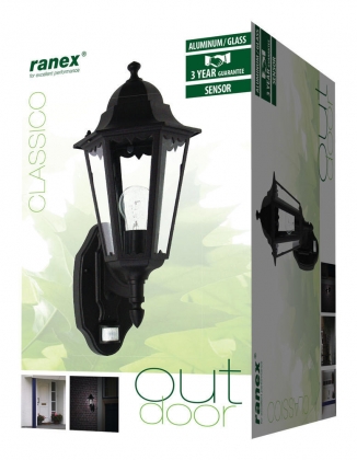 Wall light with movement detector