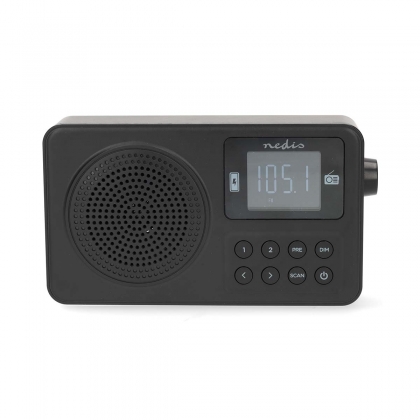 FM-Radio | Draagbaar Model | FM | Accu gevoed / USB Gevoed | Digitaal | 2 W | Scherm grootte: 1.77 " | Zwart-Wit Scherm | Bluetooth® | Koptelefoonoutput | Wekker | Zwart