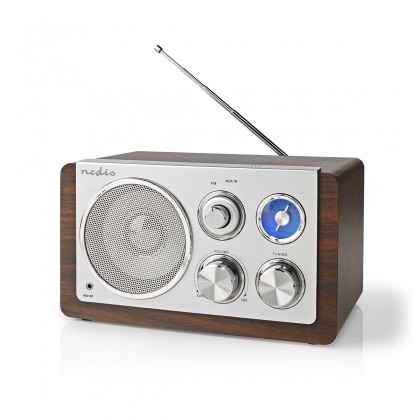 FM-Radio | Tafelmodel | FM | Netvoeding | Analoog | 15 W | IP20 | Bruin