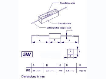 WEERSTAND 5W 0,1 OHM