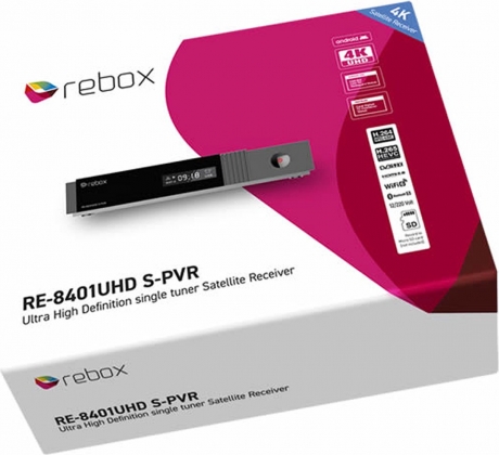 Rebox RE-8401UHD S-PVR 4K Android single-tuner satellietontvanger