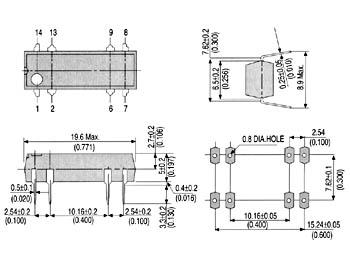 DIL RELAIS 0.5A/10W max. 1 x WISSEL 5Vdc