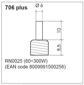 Relco RN0025 inbouw dimmer 60-300W voor gloeilampen en 230V halogeen