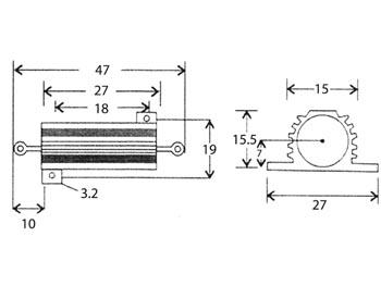 RESISTOR 25W 0E15