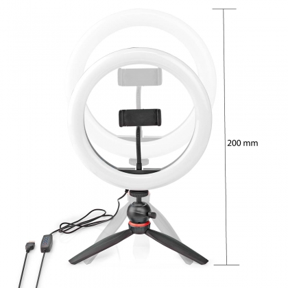 Ringlicht | 10 inch | 120 LED's | 2700 - 6700 K | Statief | Zwart