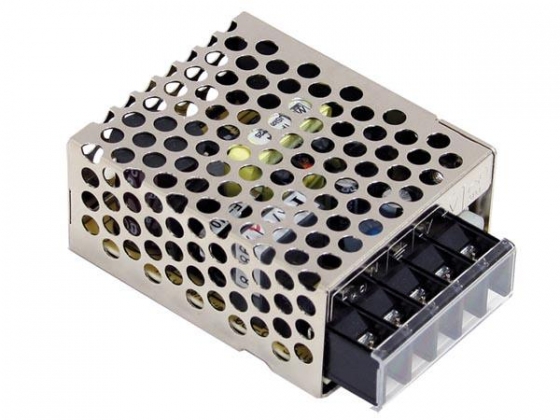 SCHAKELENDE VOEDING VOOR IT-APPARATUUR - 1 UITGANG - 15 W - 24 V - GESLOTEN CHASSIS