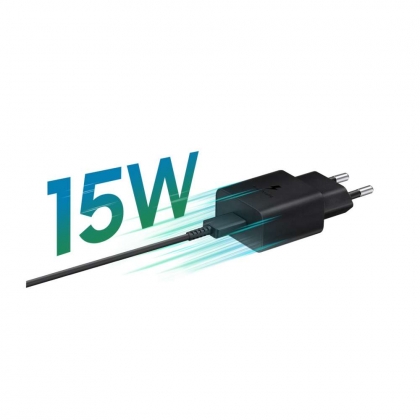 Samsung USB-C 15W Snellader met kabel (Zwart) - EP-T1510XB