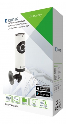 HD IP-Camera 1280x720 Panorama Wit/Zwart