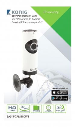 HD IP-Camera 1280x720 Panorama Wit/Zwart