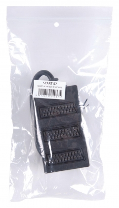 SCART Schakelaar SCART Male - 3x SCART Female 0.50 m Zwart