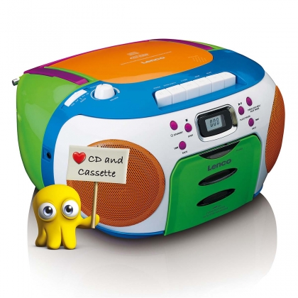 Draagbare radio met CD en cassette Kids Multi Colour