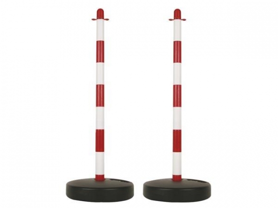 PLASTIC PAAL VOOR SIGNALISATIEKETTING - ROOD/WIT - 2 st.