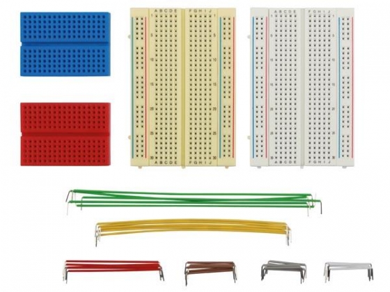 SET MET MINI BREADBOARDS EN DRAADBRUGGEN