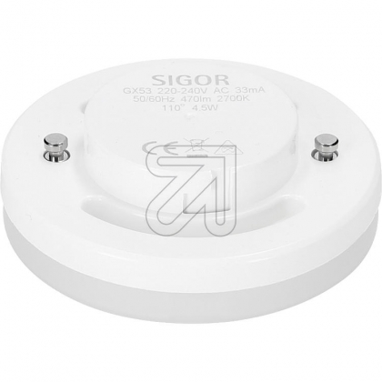 SIGOR 4.5W LED LAMP GX53 WARM WIT 2700K NIET DIMBAAR