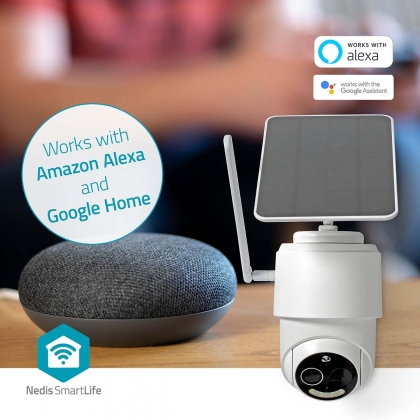 SmartLife Camera voor Buiten | 4G | Full HD | Pan en Tilt | IP65 | Bewegingssensor | Nachtzicht | Wit