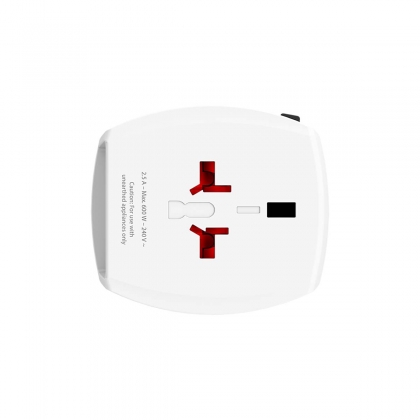 MUV USB (2xA) Compacte 2-polige wereldreisadapter met 2 geïntegreerde USB-poorten
