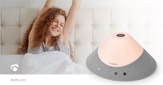 White Noise Machine | 20 Sound Options | 4 W | Maximale batterijduur: 5 uur | Dimbaar Licht | Tijdschakelaar | Grijs / Wit